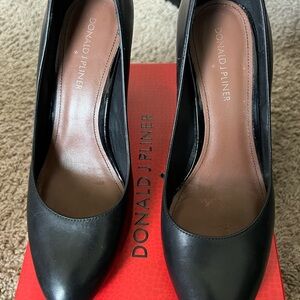 Pre Owned Black Calf Leather HAILEESP01 Block Heel Size 8M original box